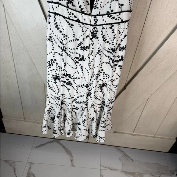 Talbots Black and White Patterned Midi Dress - Picture 6 of 6